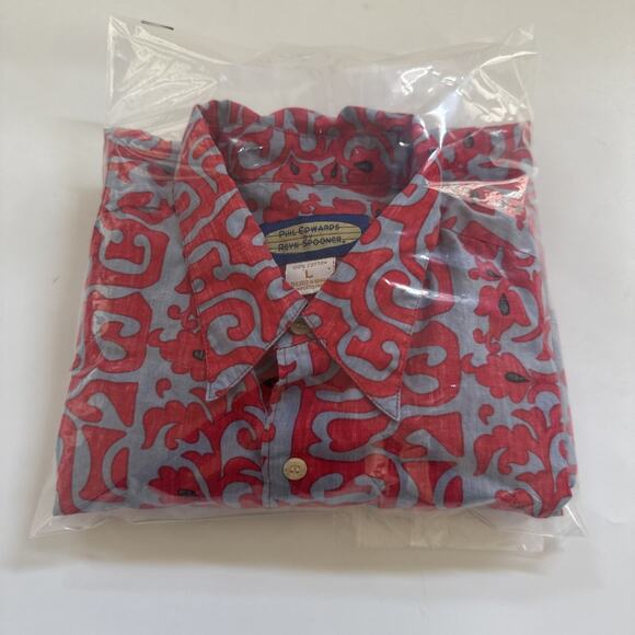 Phil Edwards by Reyn Spooner Hawaiian Shirt Mens Large Tribal Floral EUC - Picture 10 of 10